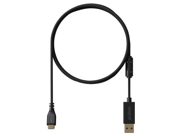 Pulsar Gaming Gears USB-C Paracord Cable – 1.8m Bent Head Type-C to Type-A, Compatible with X2 v2/X2H/X2A/Xlite V3 (Not for ES Series) – Black