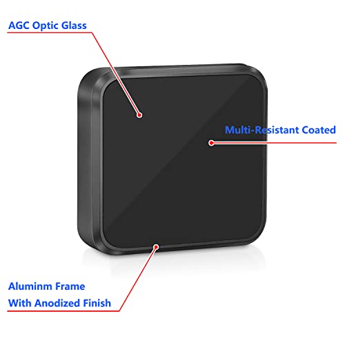 Lenskins Nd32 Filter For Gopro Hero 7 Black/Hero 6 Black/Hero 5 Black, Japanese Agc Optical Glass, 18-Layer Multi-Resistant Coated, Push-On Mounted, Weather-Sealed With Lens Cloth #TOP6