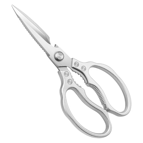 La Mejor Recopilación de Tijeras para aves que puedes comprar esta semana. 42 CGBE Tijeras De Cocina Multiusos, Resistentes Y Aptas Para Lavavajillas, Para Pollo, Aves, Pescado, Carne Y Hierbas, Con Empuñaduras Antideslizantes - Plateadas