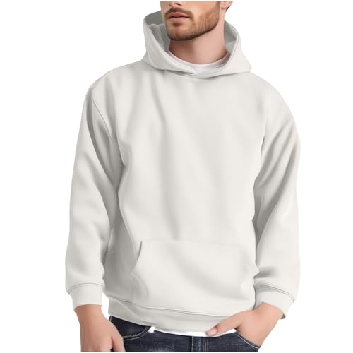 Big And Tall Hooded Sweatshirts For Men Suede Fleece Loose Pullover Fall Winter Casual Hoodies Outwear With Pocket