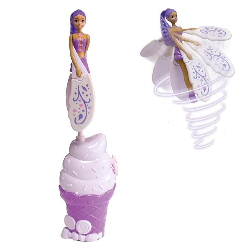 Bizak Sky Dancers Purple Licious es una muñeca fantasía de 18 cm de altura que despliega sus alas y vuela de verdad, posicionala en su base y hazla despegar (62303000)