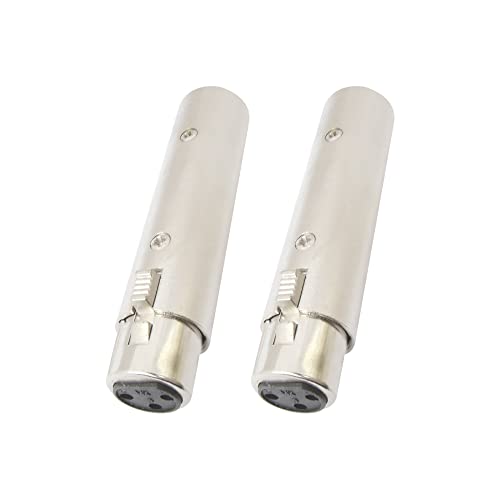 Image of MX 3 Pin XLR Microphone pin Pure Copper Nickel Plated for High Conductivity microphone - 3 Pin Female XLR connector, Pack of 2, Female Connector