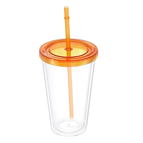 Uxcell Acrylic Tumbler with Lid and Straw