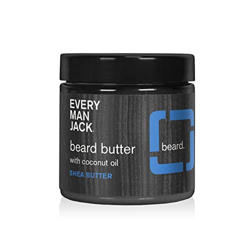 Every Man Jack Mens Shea Butter Beard Kit - Perfect For Every Guy - Includes Full-Sized Grooming Essentials - Beard + Face Wash, Beard Oil, Beard Butter + Dopp Bag #TOP5