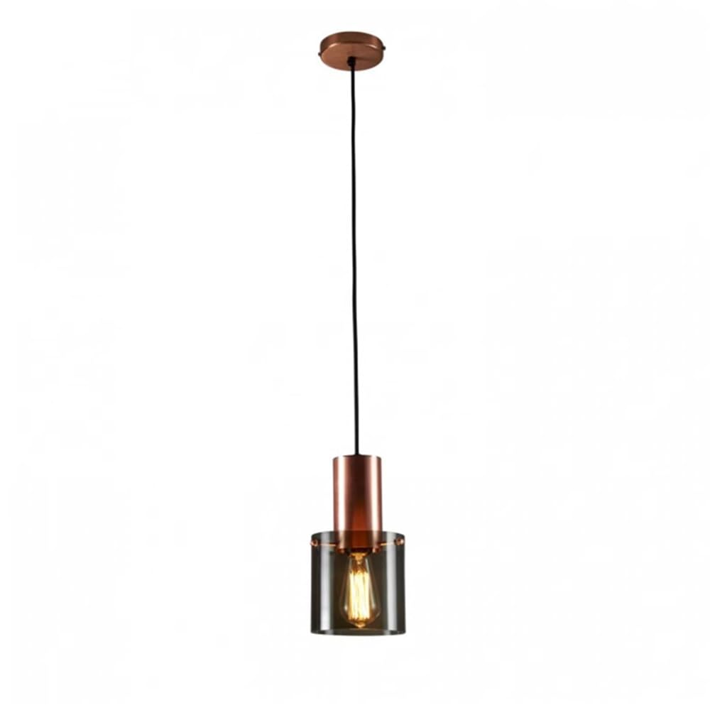 RSZCSMO Nordic Retro LED Restaurant Dining Table Chandelier 5.9 Inch Modern Minimalist Living Room Bedroom Glass Chandelier, Suitable for Bar Cafe Hotel, Lighting Fixture.