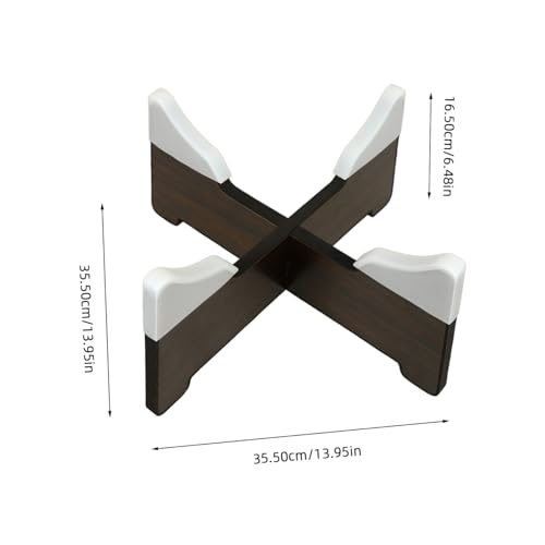 Support de Tambour Handpan en Bois Évite les Rayures Base Silicone et Structure Stable Sol