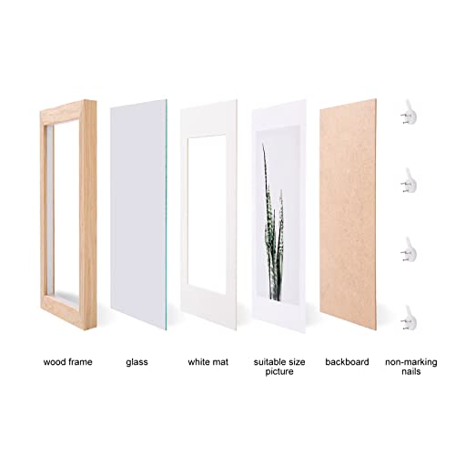 Houstimi Solid Wood Shadow Box Frame 8x8 Picture Frames 3D Deep Box 2 Pack Natural Wood Small Shadow Box Display Case Internal Depth 0.6 inches for Wall Or Tabletop - Image 3