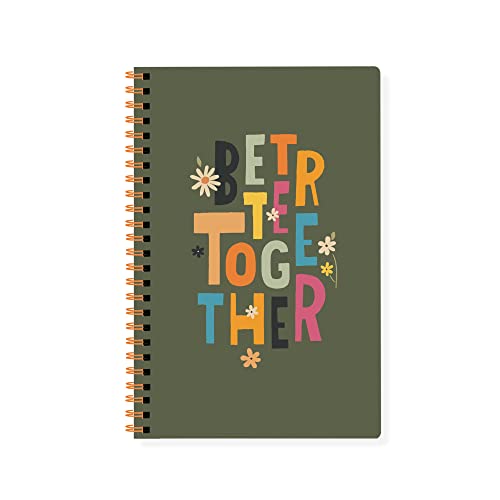 Fringe Studio "BETTER TOGETHER DAISY" 5.625" x 8.75" SLIM PAPERBACK SPIRAL JOURNAL - 120 PAGES (931034)