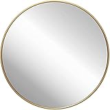 ZENMAG Round Mirror for Wall,24-inch Metal Framed Circle Mirror,Large Bathroom Mirror,Gold Wall...