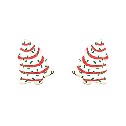 Christmas Tree Stud Earrings Acrylic Stud Earrings, Christmas Tree Snowflake Dangling Earrings, Handmade Christmas Holiday Jewelry Gift For Women (B) #TOP1