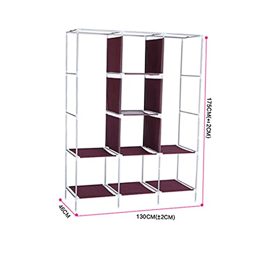 Armoire textile ouverte pliable de 130x46x175 cm pour un rangement simple - 4