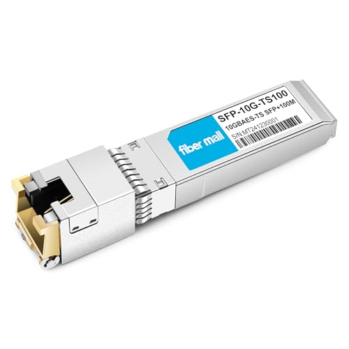 Image of fiber mall SFP to RJ45 10G 100m Transceiver Module for Cisco SFP-10G-T-100 Compatible 10GBASE-T SFP+ Copper 100m RJ45 Cat6a /7