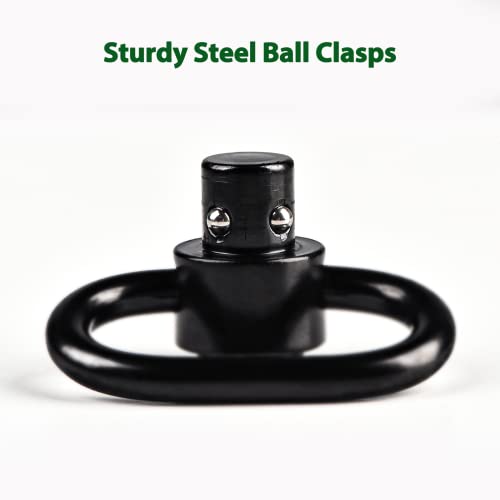 Ezshoot Picatinny Sling Mount 2Pcs, 360° Rotation Picatinny Rail Sling Attachment, Sling Swivel With Qd Picatinny Rail Mount And Push Button For 2 Point Sling, Low Profile Rail Sling Mount #TOP3