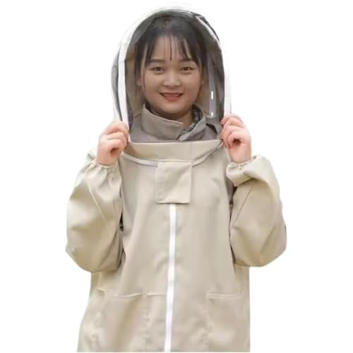 Traje de apicultor profesional de color caqui con chaqueta de trabajo para granja y campo