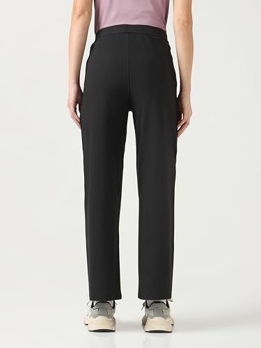 Image of TECHNOSPORT Women's Straight Fit Solid Track Pant for Casual Wear, Active Lifestyle