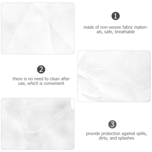 Blouses de laboratoire jetables blanches manches longues protection éclaboussures 10pcs