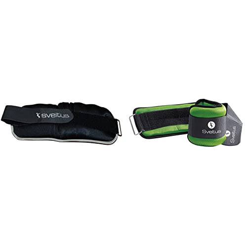 Bracelets lestés lycra noir et vert pour vos séances de jogging et marche active