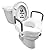 Carex E-Z Lock Raised Toilet Seat with Handles - 4.5 Inch Toilet Seat Riser with Arms, Toilet Riser Fits Most Toilets, Elongated or Round, Toilet Seat Lifter, White