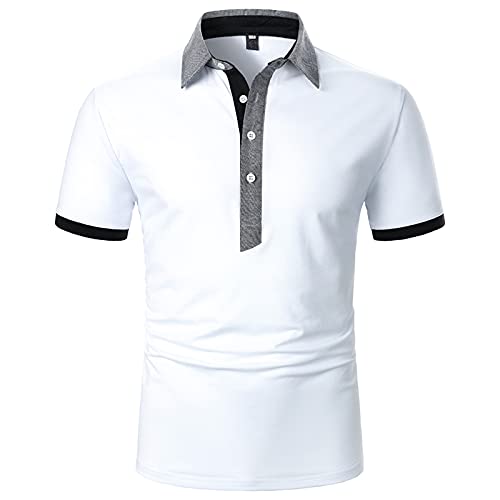 LAOLUO Polo Longue Manche Polo Manches Courtes Homme Polo uni Polo Coton Polo Taille Polo Beige Homme Polo Homme Rose Polo Bleu Ciel Homme Polo Maille Homme Polo Homme Luxe Polo Manche Longue Rugby