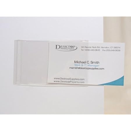 Amazon Com Clear Adhesive Business Card Sleeves 200 Pieces Office Products
