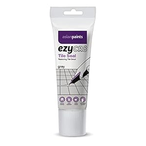Asian Paints ezyCR8 Tile Seal (Grey), DIY Ready-mix Restoring Tile Grout for Bathroom, Kitchen Tiles – 200mL Tube