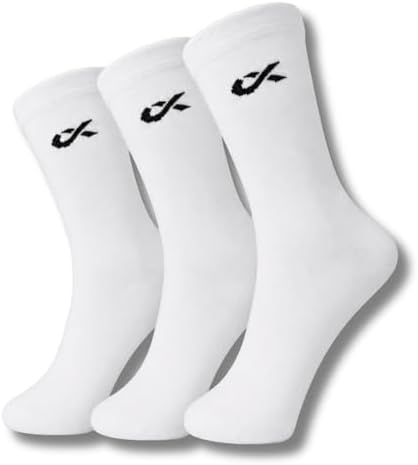 XJARVIS TEXAS Calf Length Socks for Men - Cotton Formal Socks Combo | Full Length Crew Socks for Office, Business & Uniform | Odour-Free, Breathable | Pack of 3 & 6 (Black, White, Grey)