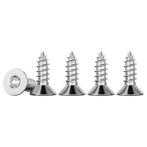 Drenky 50 Stück Holzschrauben Edelstahl 3x10 mm Torx Schrauben Aus Rostfrei A2 V2A Vollgewinde Madenschrauben M3 Spanplattenschrauben Universalschrauben TX10