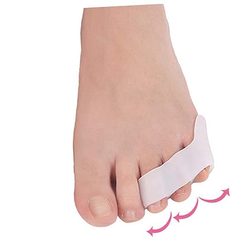 FRCOLOR 5 Pair Toe Separators for Bunions Silicone Toe Stretchers for Hallux Washable Reusable Comfortable for Men Women