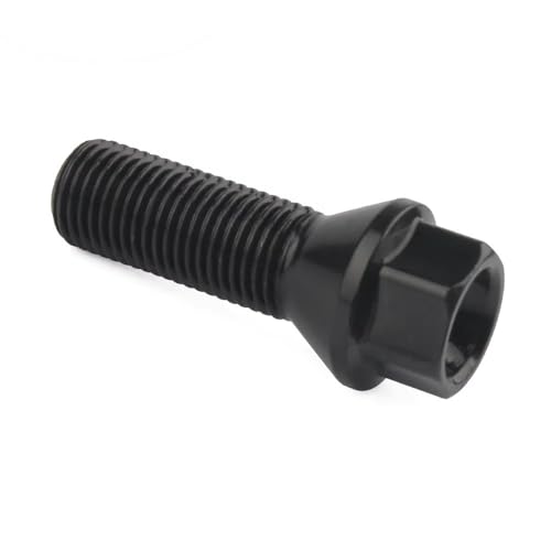 Tornillos llanta compatible con E90 E91 E92 E93 pernos de rueda M14x1.25 negros para coche 4 uds 4