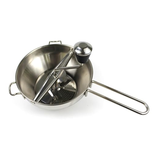 OKUMEYR Stainless Steel Baby Food Grinder Mill Fruit Vegetable Jam Refiner Comfortable to Hold