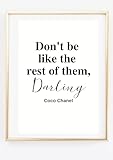 Din A4 Kunstdruck ohne Rahmen Coco - Don't be like the rest 