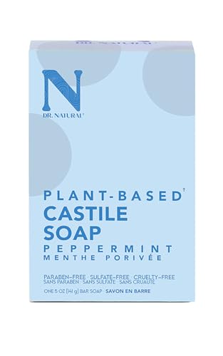 Jabones, Guild Dr.Natural Jabón de Castilla En Barra. 141g. Hecho 100% de Plantas y Aceites Naturales. Para Todo Tipo de Pieles, Ultra Hidratante y Multiusos. (Hierbabuena)