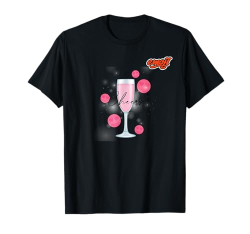 saludos copa de champán ojos de amor cara emoji Camiseta