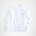 vineyard vines Boys' Long Sleeve Vintage Whale Pocket T-Shirt, White Cap, Small