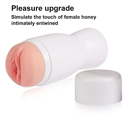 Image of Male Masturbator Pocket Pussy Stroker Masturbation Cup with Realistic Vagina Flesh Toy Men Penis Stimulation Adult Blowjob Masturbators Sex Toys for Men