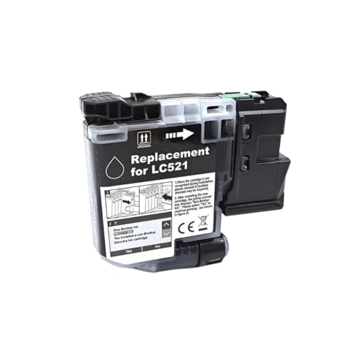 Cartouche Brother LC521EUR noire haute précision pour imprimante DCP-J1310DW