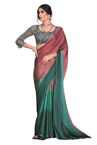 Image of Pandadi Saree Women's Chiffon Saree With Unstitched Blouse Piece