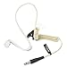 HYS Police in-Ear 3.5mm Listen Only Dynamic Balanced Armature Wired Earbuds Earpiece, Receiver/Listen ONLY Surveillance Lightweight Low-Profile Single Ear Headset for Shoulder Speaker Mic/Radio