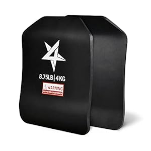 Yes4All 3D Weight Vest Plates 8.75LB Pairs with Curved Ergonomic Design for Plate Carrier, Body Workout, Intensive Training, Rucking, and Cardio