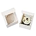 Yotruth 2.5” x 2.5” x 2.5”White Mini Cupcake Boxes single individual Easy Assembly with Window and Insert 24 Pack