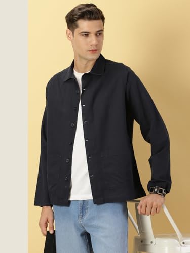 Image of Thomas Scott Men's | Solid | Full Sleeve | Regular Fit | 100% Cotton | Double Pocket | Spread Collar | Casual Shirt