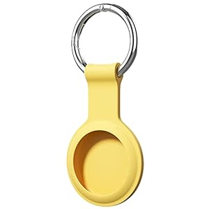 Tucana Siliconen hoesje voor AirTag, beschermer met sleutelhanger compatibel voor 2021 Apple AirTag, 1 kant open, anti…