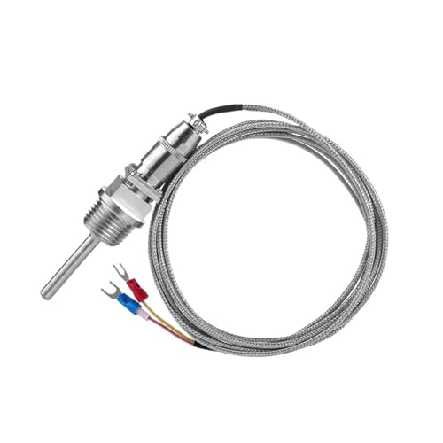 Sensor de temperatura de termopar tipo K de 1250° con rosca de 1/2 y conector de 3 pines 1