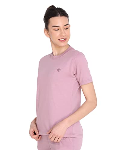 Image of CHKOKKO Women's Terry Cotton Loose Fit Half Sleeve Casual Style T-Shirt