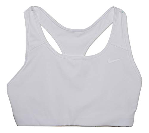 Nike Swoosh Women's Medium-Support 1-Piece Pad Sports Bra BV3636-100 Size XS White/Black
