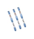Bleu MYMERCERIE Lot de 3 échevettes 10m DMC Fil retors Mat Canevas Tapisserie 100% Coton Bleu 2799
