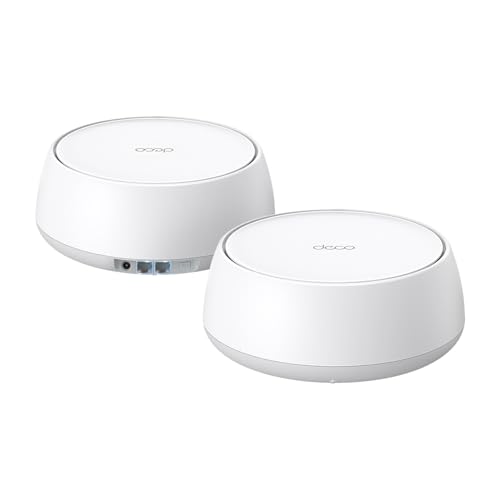 TP-Link Deco 7 BE25 Dual-Band BE5000 WiFi 7 Mesh Wi-Fi System | 4-Stream 5 Gbps, 240 Mhz Channels | Covers up to 4,600 Sq.Ft | 2X 2.5G Ports Wired Backhaul | VPN,MLO, AI-Roaming, HomeShield, 2-Pack