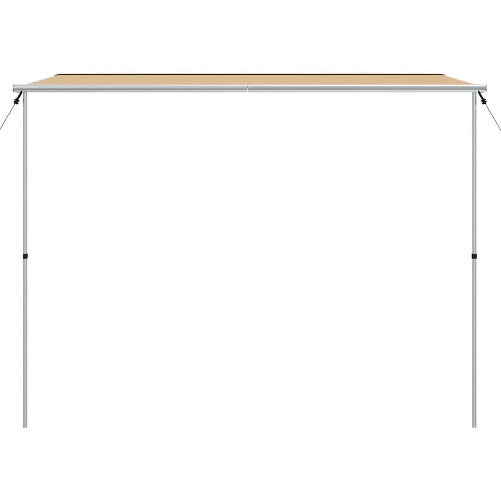 Markiza do przyczep kempingowych, beżowa, 3 x 2,5 x 2,15 m, aluminium, przedsionek na kemping, do aktywności na świeżym powietrzu, festiwalu, wędrówek, trekkingu, wodoszczelna, wymiary po