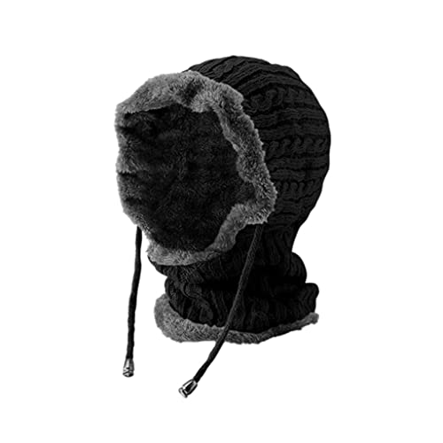 myaddiction 2 in 1 Winter Beanie Hat Scarf for Women Men Outdoor Sport Ear Warming Black Clothing, Shoes & Accessories | Womens Accessories | Hats