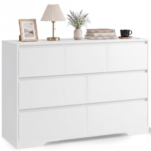Xbro Commode Chambre Adulte,120 x 35 x 75 cm,Commode 7 Tiroi